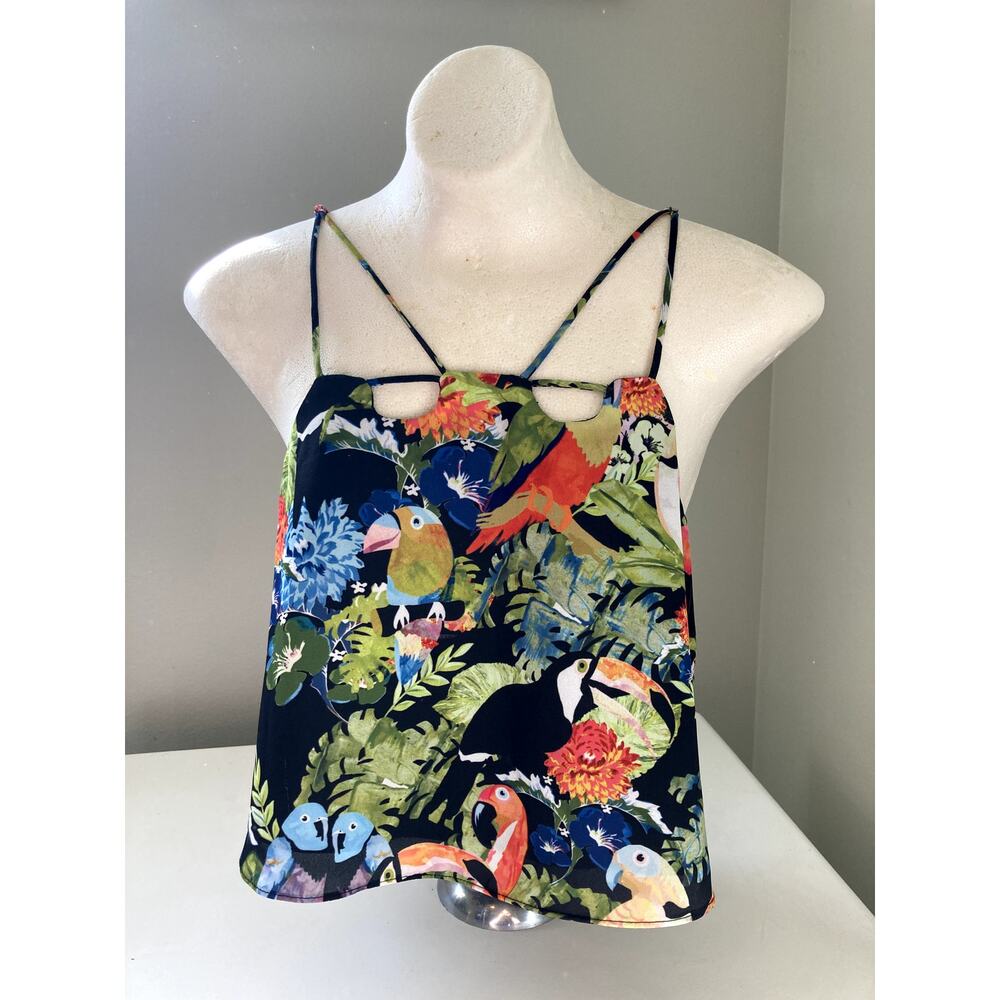 Top Shop strappy tropical tank